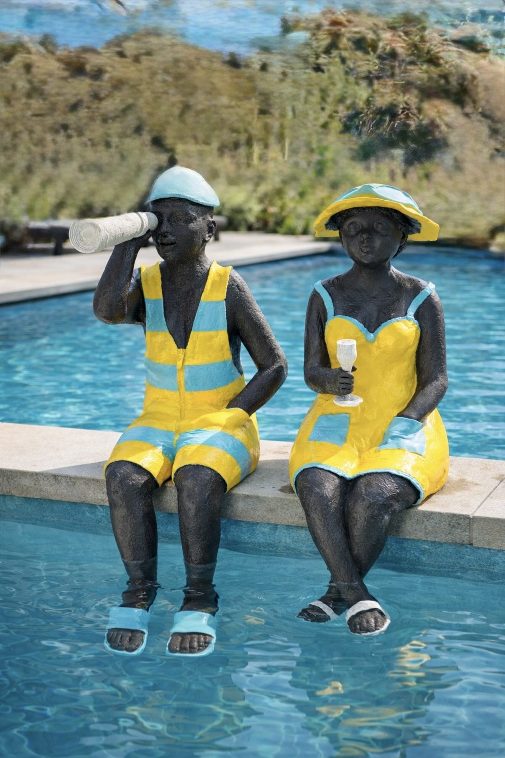 Vrolijke tuinbeelden